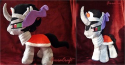 Size: 1024x534 | Tagged: safe, artist:ferracraft, king sombra, g4, irl, photo, plushie, solo