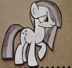 Size: 3143x2978 | Tagged: safe, artist:ocredan, marble pie, g4, female, high res, monochrome, papercraft, photo, solo