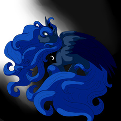 Size: 3000x3000 | Tagged: safe, artist:pencilnotemlp, princess luna, g4, female, high res, solo