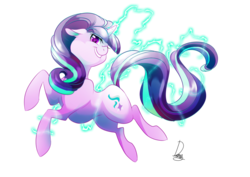 Size: 3507x2480 | Tagged: safe, artist:dormin-dim, starlight glimmer, pony, g4, female, high res, magic, mare, s5 starlight, smiling, solo