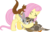 Size: 4000x2522 | Tagged: safe, artist:vulthuryol00, fluttershy, chipmunk, duck, ferret, mouse, pegasus, pony, rabbit, squirrel, g4, the hooffields and mccolts, .svg available, animal, cute, hug, shyabetes, simple background, transparent background, vector