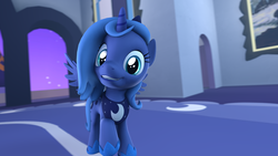 Size: 3840x2160 | Tagged: safe, artist:xppp1n, princess luna, g4, 3d, filly, high res, solo, source filmmaker, woona