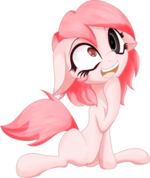 Size: 1500x1780 | Tagged: dead source, safe, artist:an-m, oc, oc only, oc:setna, earth pony, pony, female, heterochromia, mare, open mouth, pony oc, simple background, single shrunken iris, solo, transparent background