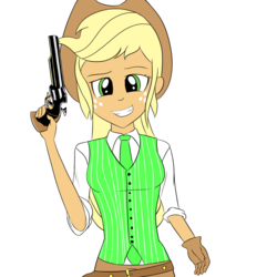 Size: 1000x1000 | Tagged: safe, artist:a_simplepony, applejack, equestria girls, g4, clothes, cosplay, costume, female, red dead redemption, solo