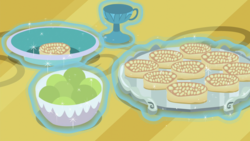 Size: 1920x1080 | Tagged: safe, screencap, g4, gauntlet of fire, crumpet (griddle cake), food, no pony