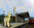 Size: 2400x1966 | Tagged: safe, artist:subway777, oc, oc only, oc:mollydv, unnamed oc, earth pony, pegasus, pony, city, cityscape, crystaller building, female, lens flare, manehattan, mare, metro, subway, train