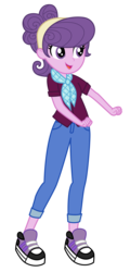 Size: 2400x5000 | Tagged: dead source, safe, alternate version, artist:razethebeast, suri polomare, equestria girls, g4, my little pony equestria girls: friendship games, alternate clothes, alternate universe, bandana, canterlot high, clothes, female, open mouth, pants, shoes, simple background, smiling, sneakers, socks, solo, transparent background, vector