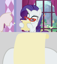 Size: 1280x1440 | Tagged: safe, rarity, g4, glasses, letter, mannequin, ponyville, template