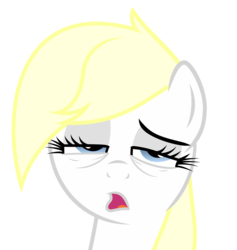 Size: 1500x1581 | Tagged: safe, artist:vectorfag, oc, oc only, oc:aryanne, earth pony, pony, duh, eyelashes, female, hurr durr, reaction image, simple background, solo, tired, trace, transparent background, vector, wrinkles