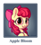 Size: 1100x1200 | Tagged: safe, artist:bobdude0, apple bloom, earth pony, pony, g4, adorabloom, blushing, bow, cute, female, filly, hair bow, looking at you, smiling, solo, yearbook photo