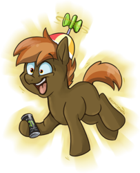 Size: 550x677 | Tagged: safe, artist:spainfischer, button mash, pony, g4, energy drink, male, solo