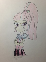 Size: 774x1032 | Tagged: safe, artist:sagsaint, sour sweet, equestria girls, g4, my little pony equestria girls: friendship games, female, solo, traditional art