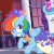 Size: 476x476 | Tagged: safe, screencap, rainbow dash, rarity, pegasus, pony, unicorn, g4, make new friends but keep discord, alternate hairstyle, animated, bobcut, clothes, cropped, cute, dashabetes, dress, female, folded wings, gala dress, gif, gritted teeth, grumpy, jealous, mare, perfect loop, rainbow dash always dresses in style, rainbow dash is not amused, raised hoof, solo focus, teeth, unamused, wings