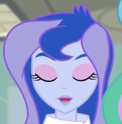 Size: 346x351 | Tagged: safe, screencap, princess celestia, princess luna, principal celestia, vice principal luna, equestria girls, g4, my little pony equestria girls: friendship games, eyelashes, eyes closed, eyeshadow, makeup, open mouth, solo