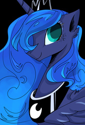 Size: 1181x1748 | Tagged: safe, artist:toris, princess luna, pony, g4, bust, female, portrait, profile, solo