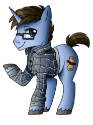 Size: 2480x3354 | Tagged: safe, artist:sk-ree, oc, oc only, pony, unicorn, clothes, glasses, high res, solo