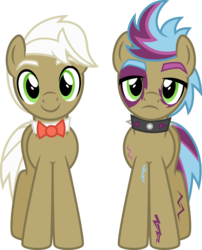 Size: 4367x5393 | Tagged: safe, artist:osipush, frederic horseshoepin, earth pony, pony, g4, absurd resolution, alternate hairstyle, alternate universe, bowtie, choker, face paint, hair dye, male, mane dye, simple background, solo, spiked choker, stallion, tattoo, transparent background