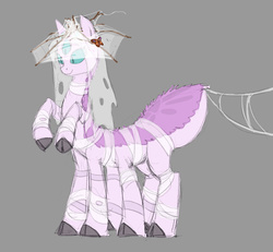 Size: 815x752 | Tagged: safe, artist:carnifex, oc, oc only, monster pony, original species, spiderpony, clothes, eight legs, multiple eyes, multiple legs, multiple limbs, solo, spider web, unshorn fetlocks, veil