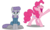 Size: 6000x3556 | Tagged: safe, artist:dashiesparkle, artist:hawk9mm, maud pie, pinkie pie, g4, the gift of the maud pie, .svg available, absurd resolution, clothes, duo, eyes closed, open mouth, ponyscape, raised hoof, siblings, simple background, sisters, sitting, that was fast, transparent background, vector