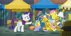 Size: 1912x980 | Tagged: safe, screencap, rarity, g4, the gift of the maud pie, discovery family logo, scepter, twilight scepter