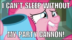 Size: 1000x559 | Tagged: safe, edit, edited screencap, screencap, pinkie pie, g4, the gift of the maud pie, image macro, meme, party cannon