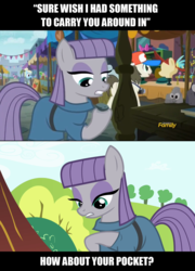 Size: 1274x1768 | Tagged: safe, edit, edited screencap, screencap, boulder (g4), fortune favors, maud pie, silver berry, earth pony, pony, g4, maud pie (episode), the gift of the maud pie, caption, image macro, meme, unnamed character, unnamed pony