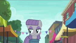 Size: 960x540 | Tagged: safe, screencap, maud pie, g4, season 6, the gift of the maud pie, animated, discovery family logo, female, levitation, loop, magic, offscreen character, reversed, scepter, solo, telekinesis, twilight scepter