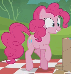 Size: 642x663 | Tagged: safe, screencap, pinkie pie, earth pony, pony, g4, season 6, the gift of the maud pie, animated, cute, diapinkes, excited, female, gif, loop, mare, solo, trotting, trotting in place