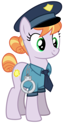 Size: 1600x3050 | Tagged: safe, artist:cheezedoodle96, copper top, earth pony, pony, g4, the gift of the maud pie, .svg available, clothes, cuffs, female, mare, necktie, police pony, police uniform, shirt, simple background, solo, svg, transparent background, vector