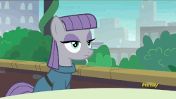 Size: 1280x720 | Tagged: safe, screencap, maud pie, g4, the gift of the maud pie, animated, blinking, discovery family logo, female, loop, solo
