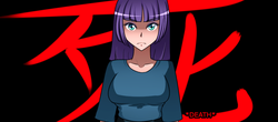 Size: 1280x565 | Tagged: safe, artist:jonfawkes, maud pie, human, g4, the gift of the maud pie, death stare, female, frown, humanized, looking at you, scene interpretation, solo, stare, the fire in her eyes