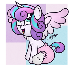 Size: 1280x1203 | Tagged: safe, artist:zalakir, princess flurry heart, g4, the crystalling, baby, diaper, foal, poofy diaper