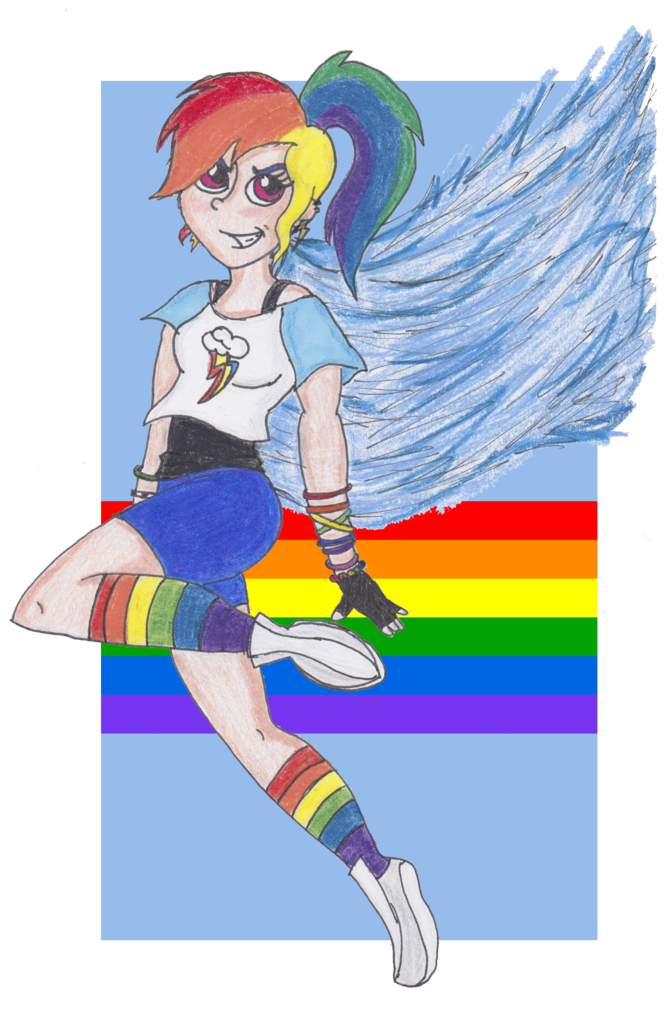 1123006 Safe Artistthegirlonxboxlive Rainbow Dash Human Female Humanized Simple 5873