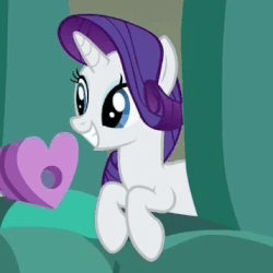 Size: 357x357 | Tagged: safe, screencap, maud pie, rarity, pony, g4, the gift of the maud pie, animated, blinking, female, offscreen character, solo focus