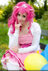 Size: 730x1095 | Tagged: safe, artist:chastten, pinkie pie, human, g4, clothes, cosplay, costume, irl, irl human, photo