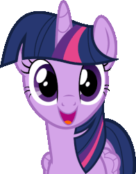 Size: 400x511 | Tagged: safe, artist:anonshy, derpibooru exclusive, twilight sparkle, alicorn, pony, g4, gauntlet of fire, animated, cute, eye shimmer, eye shimmer edit, female, happy, mare, smiling, solo, sweet dreams fuel, twiabetes, twilight sparkle (alicorn)