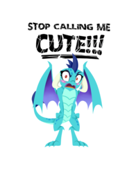 Size: 1024x1325 | Tagged: safe, artist:jo-bac, princess ember, dragon, g4, gauntlet of fire, angry, blatant lies, blushing, cute, emberbetes, female, i'm not cute, movie quote in the comments, screaming, simple background, solo, transparent background, tsundember, tsundere, yelling