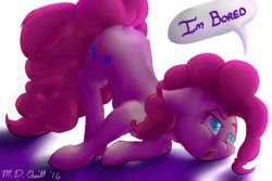 Size: 1920x1280 | Tagged: safe, artist:m_d_quill, pinkie pie, g4, bored, female, solo