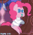 Size: 159x168 | Tagged: safe, pinkie pie, g4, the one where pinkie pie knows, animated, derp, female, loop, pacifier, pointy ponies, solo, straitjacket, what i learned this other time, what i learned today