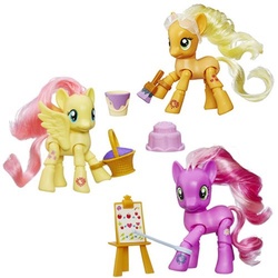 Size: 500x500 | Tagged: safe, applejack, cheerilee, fluttershy, g4, brushable, explore equestria, female, irl, photo, toy