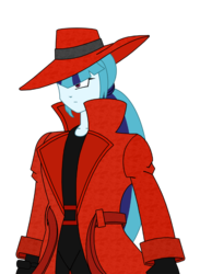 Size: 621x850 | Tagged: safe, artist:combatkaiser, sonata dusk, equestria girls, g4, my little pony equestria girls: rainbow rocks, carmen sandiego, clothes, clothes swap, cosplay, costume, crossover, serious face, simple background, transparent background, where in the world is carmen sandiego