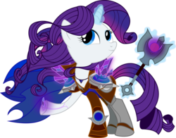 Size: 1008x792 | Tagged: safe, rarity, g4, clothes, cosplay, costume, crossover, female, league of legends, simple background, solo, taric, transparent background, update, vector