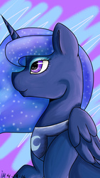 Size: 640x1136 | Tagged: safe, artist:juniormintotter, princess luna, g4, female, solo