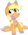 Size: 1453x1788 | Tagged: dead source, safe, artist:jittery-the-dragon, applejack, g4, cute, female, food, jackabetes, liar face, liarjack, pie, simple background, sitting, solo, transparent background