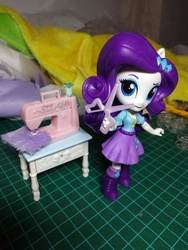 Size: 720x960 | Tagged: safe, artist:master_heart, rarity, equestria girls, g4, clothes, doll, equestria girls minis, irl, photo, re-ment, skirt, solo, toy