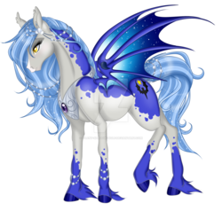 Size: 1024x973 | Tagged: safe, artist:pvrii, oc, oc only, oc:midnight radiance, bat pony, pony, hoers, realistic, simple background, solo, transparent background, watermark