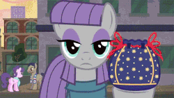 Size: 600x338 | Tagged: safe, edit, screencap, maud pie, suri polomare, winning goal, g4, the gift of the maud pie, animated, close-up, dwayne johnson, female, flower, heart, male, maudwayne, pouch, rock pouch, rose, the fire in her eyes, the rock, youtube link
