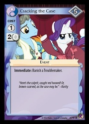 Size: 300x419 | Tagged: safe, enterplay, blaze, fleetfoot, misty fly, rarity, soarin', wind rider, pegasus, pony, unicorn, g4, marks in time, my little pony collectible card game, rarity investigates, ccg, female, horn, male, mare, merchandise, stallion, wonderbolts