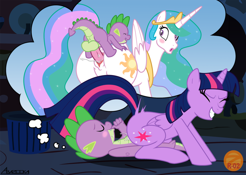 800px x 569px - 1136605 - explicit, artist:zetar02, princess celestia, spike, twilight  sparkle, alicorn, dragon, pony, blushing, butt, butt touch, clawsucking,  dragon on pony action, dream, female, foalcon, hand on butt, humping,  interspecies, male, mare, molestation,