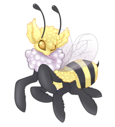 Size: 1000x1100 | Tagged: safe, artist:shark-sheep, bee, bee pony, monster pony, original species, simple background, solo, transparent background